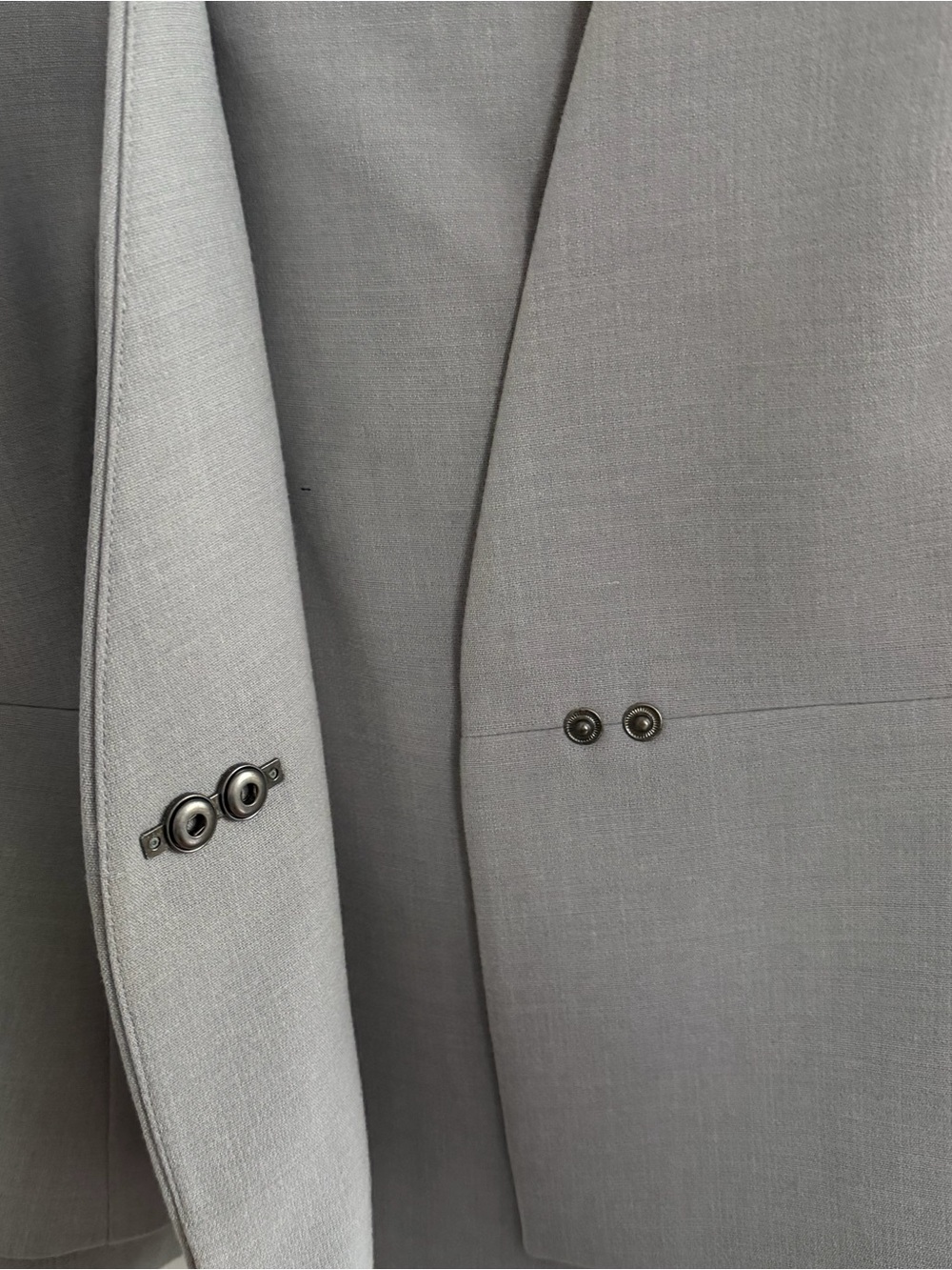 Tahari Arthur S. Levine Gray Tailored Blazer & Skirt Set | Petite Size 10 - Picture 6 of 9